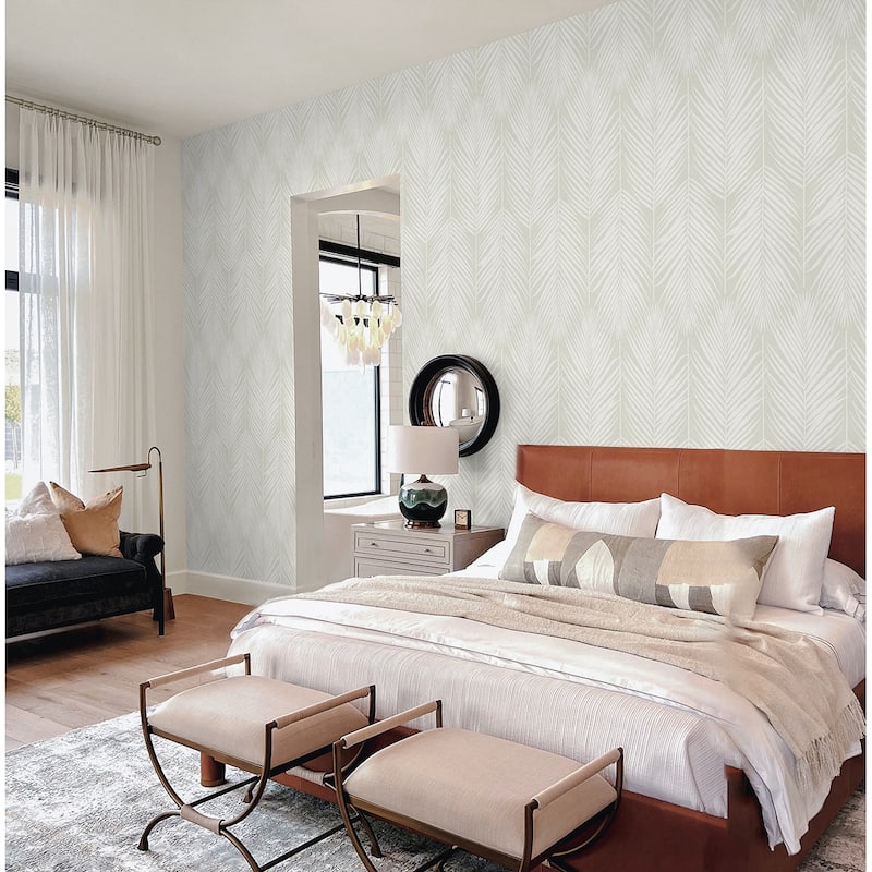 NextWall Palm Silhouette Peel and Stick Wallpaper