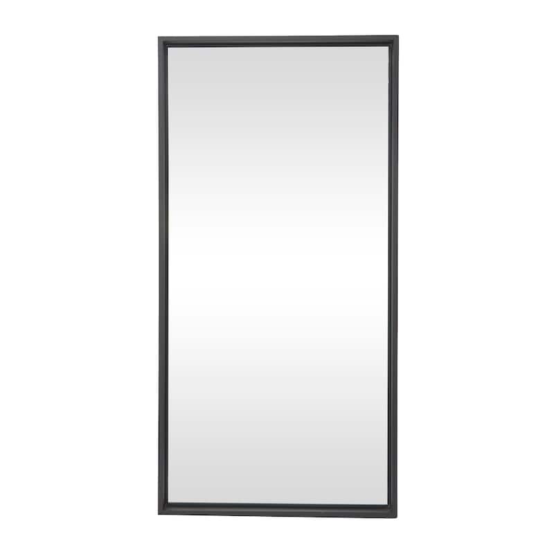 Black Metal Modern Wall Mirror