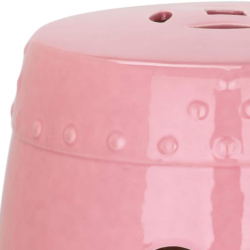 SAFAVIEH Kids Machelle Mini Ming Pink Petite Ceramic Decorative Garden Stool