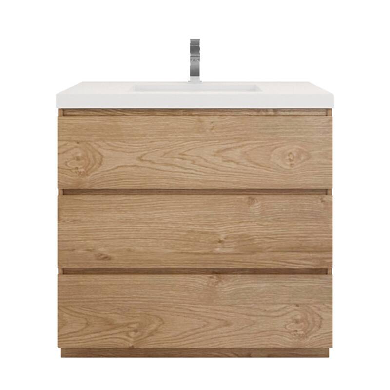 Aron 36'' Freestanding Vanity with Reinforced Acrylic Sink - 36'' Width - New England Wood