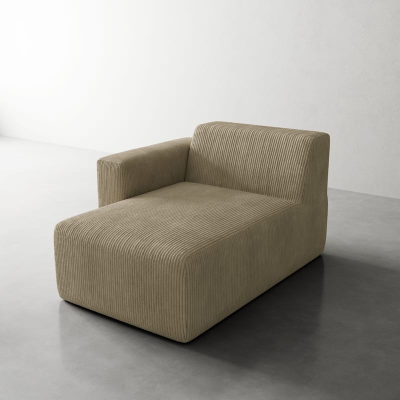 Indoor Modern Corduroy Chaise Lounge Couch