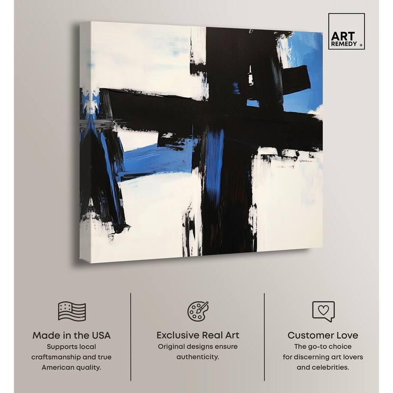 Blue Streak II Canvas by Art Remedy, Gallery Wrapped
