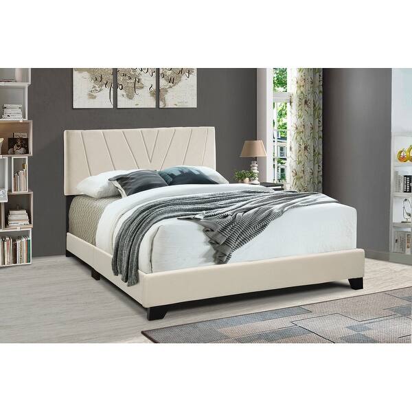 AllinOne Upholstered Cream Bed Bed Bath & Beyond 34445535