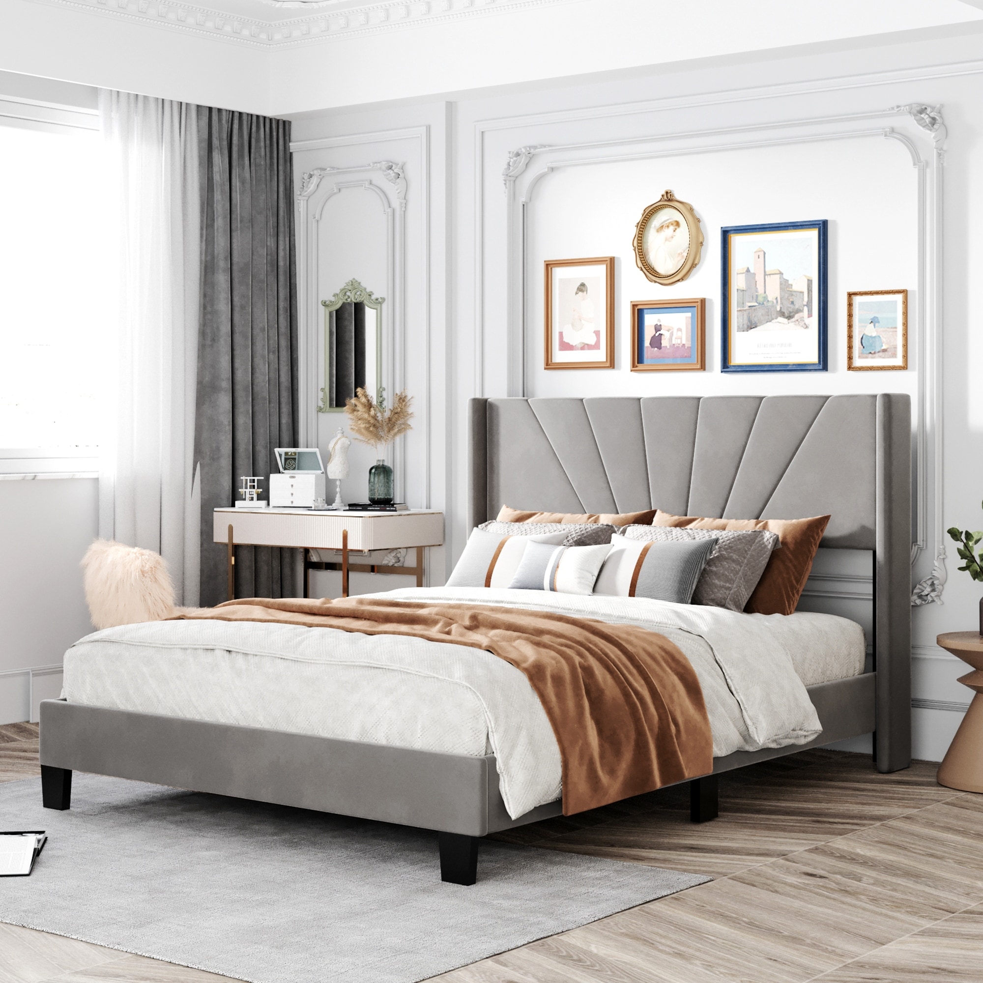 Sturdy discount upholstered bed