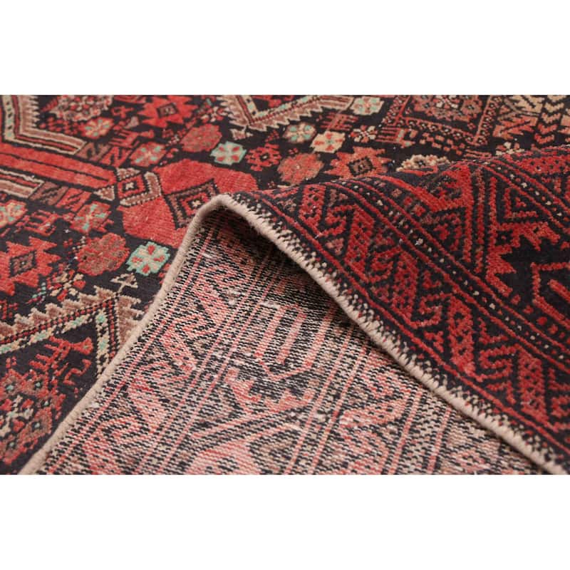 ECARPETGALLERY Hand-knotted Melis Vintage Black, Red Wool Rug - 3'3 x 5'8