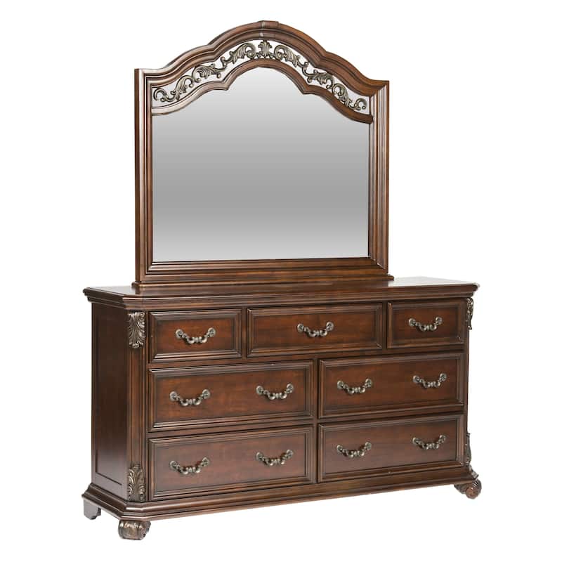 Messina Estates Cognac Dresser & Mirror