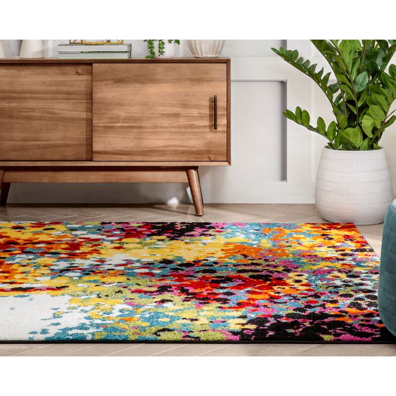 Well Woven Viva Partridge Abstract Area Rug