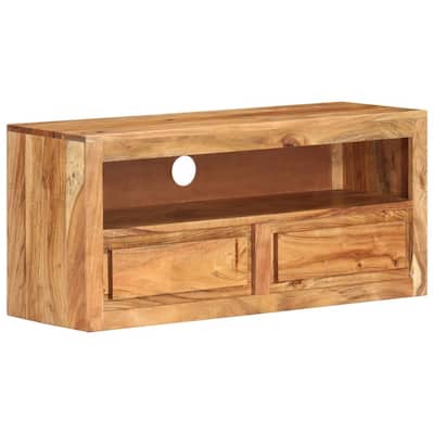 vidaXL TV Stand 34.6"x11.8"x15.7" Solid Wood Acacia - 34.6" x 11.8" x 15.7"