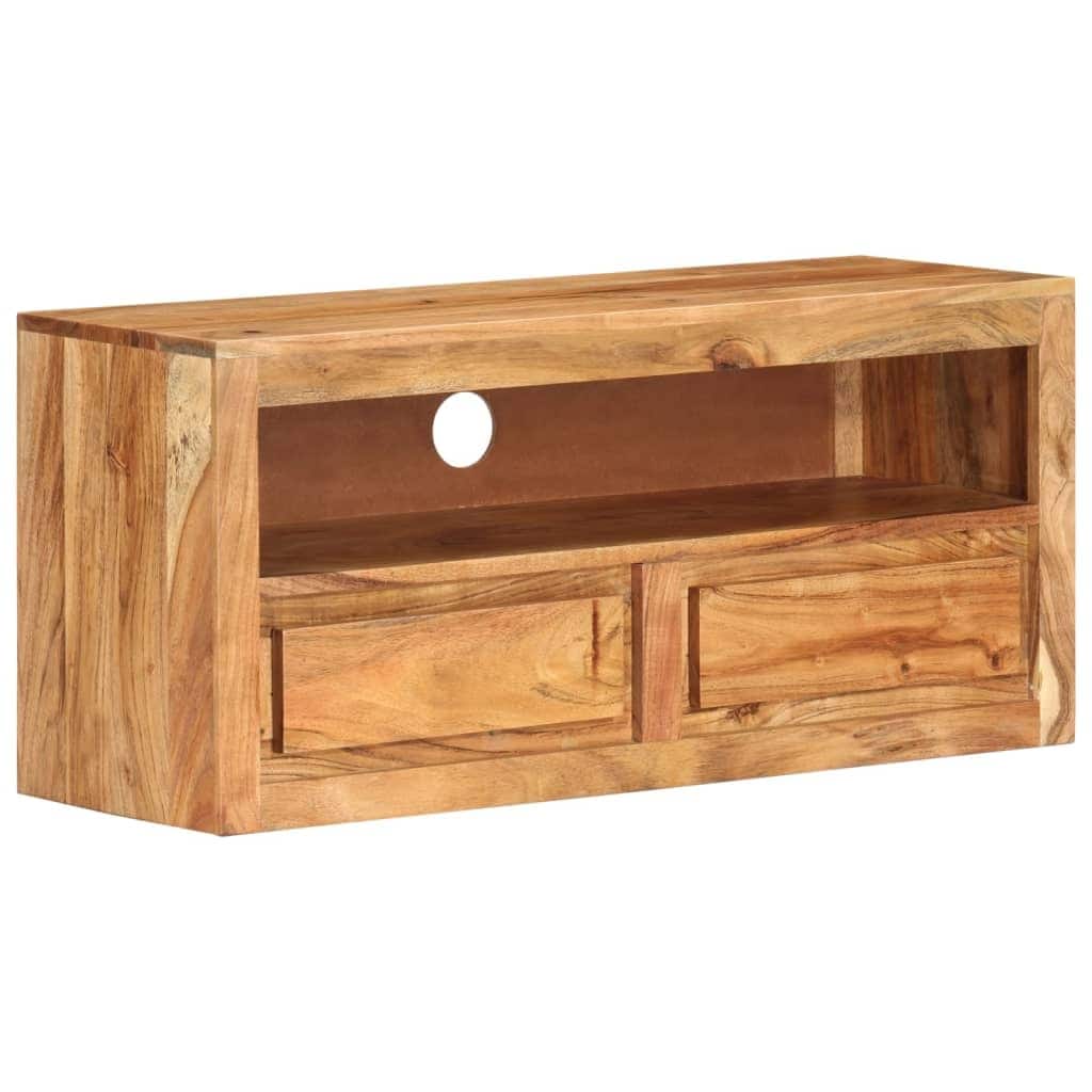 vidaXL TV Stand 34.6"x11.8"x15.7" Solid Wood Acacia - 34.6" x 11.8" x 15.7"