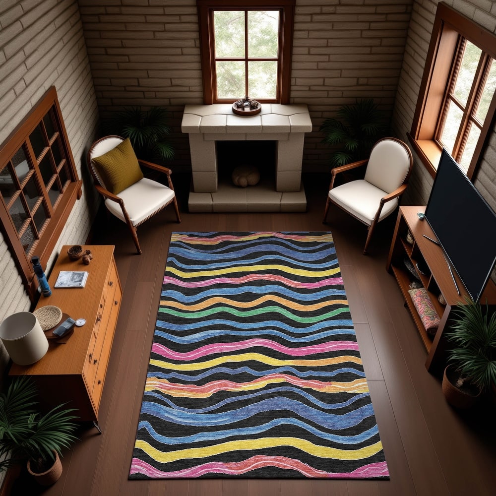 Premium Washable Super Soft Casual Stripes Mayfield Rug