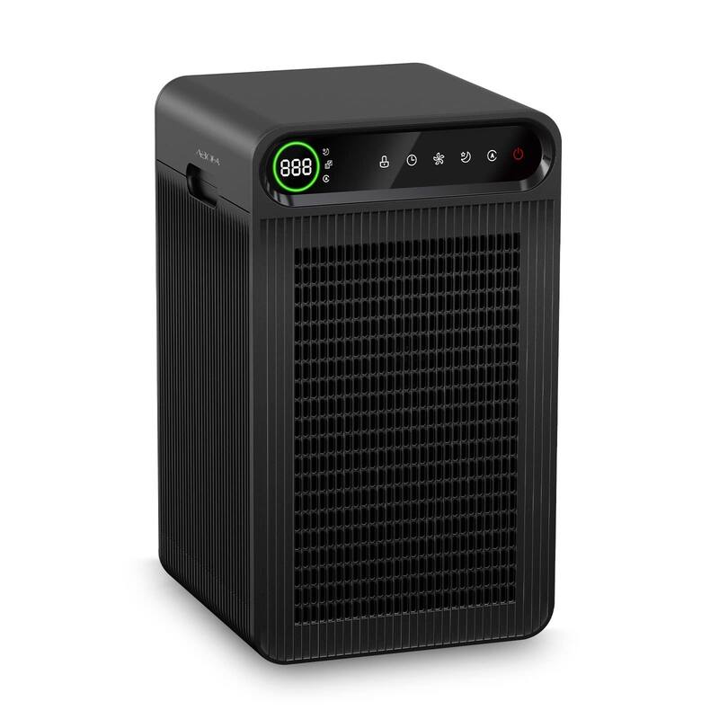 Air Purifier for Home Large Room,Up to 1800 Ft with True HEPA Filter, Air Cleaner with Quiet Sleep Mode - Black