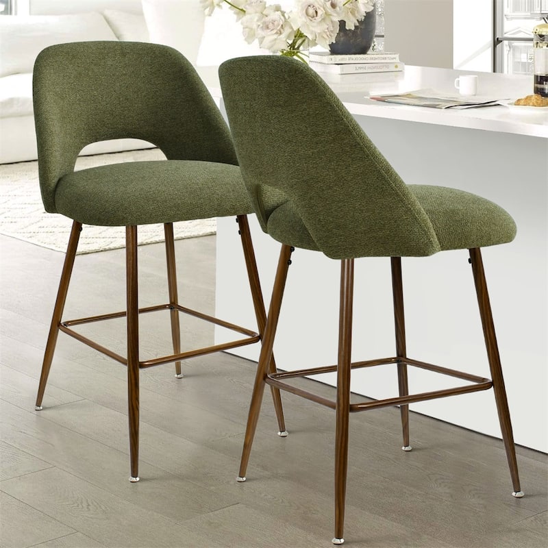 3 Pieces Counter Stool with Metal Frame (Set of 3)