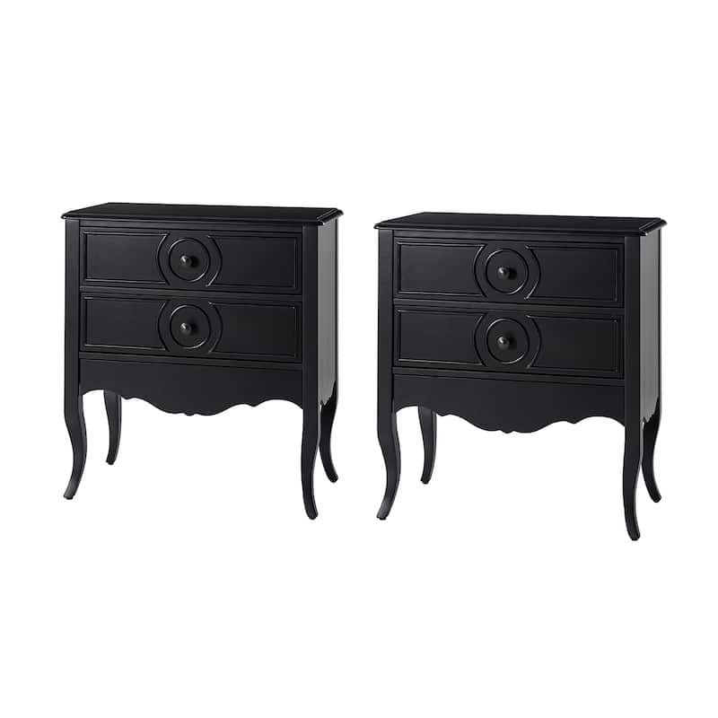 Sidney Traditional 3-Drawer Nightstand with Built-In Outlets and USB by HULALA HOME