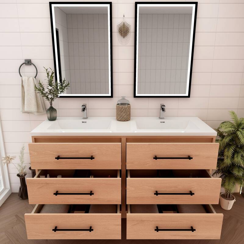 Victoria 48'' Free-standing Vanity with Double Reinforced Acrylic Sink - 47.20