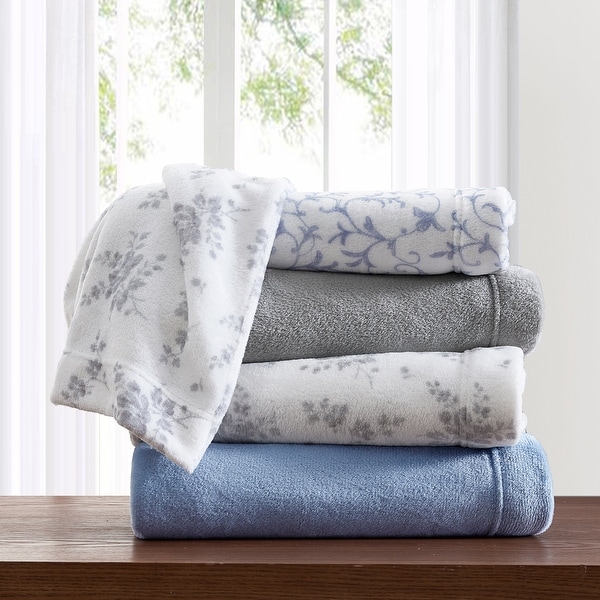 Laura Ashley Ultra Soft & Cozy Plush Fleece Deep Pocket Sheet Set