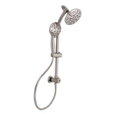 Retrofit Shower System in PVD Satin Nickel finish. - 7'6" x 10'9" - 7'6" x 10'9"