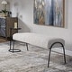preview thumbnail 2 of 5, Uttermost Jacobsen Modern Gray Bench - 56"W X 20"H X 19"D