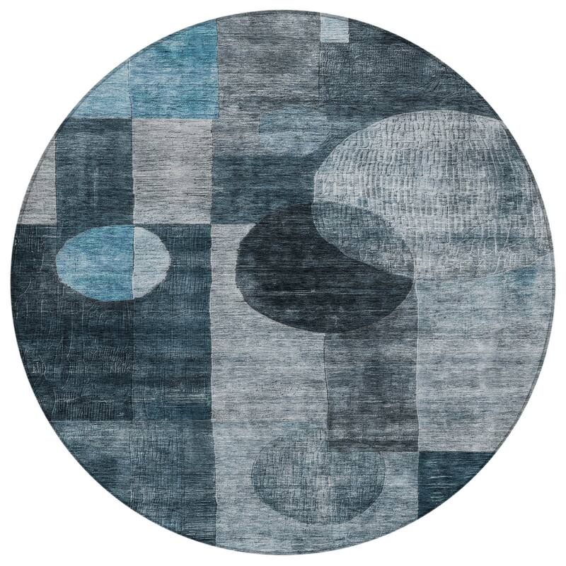 HomeRoots Geometric Transitional Rectangle Outdoor Rug