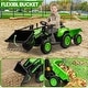 preview thumbnail 26 of 26, Hetoy 3 in 1 Ride on Tractor, 12V Ride on Bulldozer with Detachable Trailer