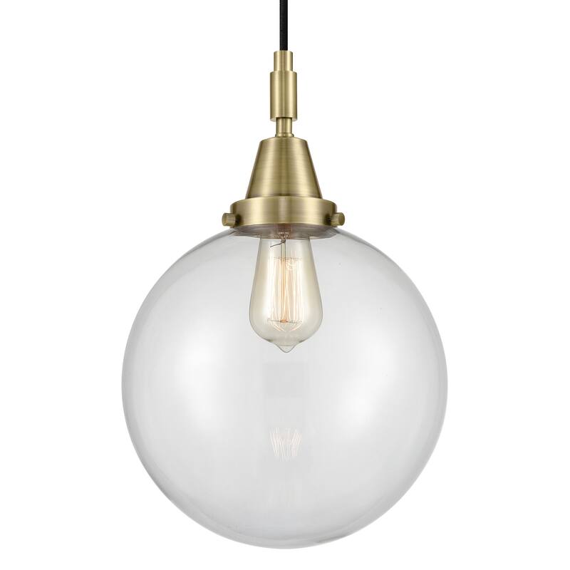 Innovations Lighting 447-1P-G202-10 Beacon 10" Wide Mini Pendant with - Antique Brass