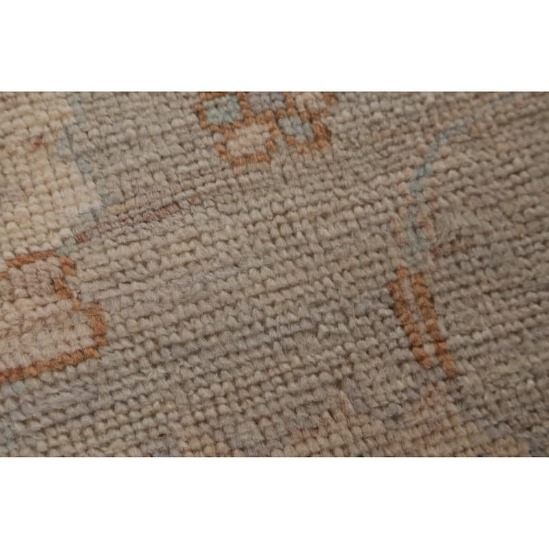 Hand Knotted Oriental 100% Wool Carpet Transitional All-Over Greys & Charcoal Oushak Area Rug - 9' 7'' X 8' 3''