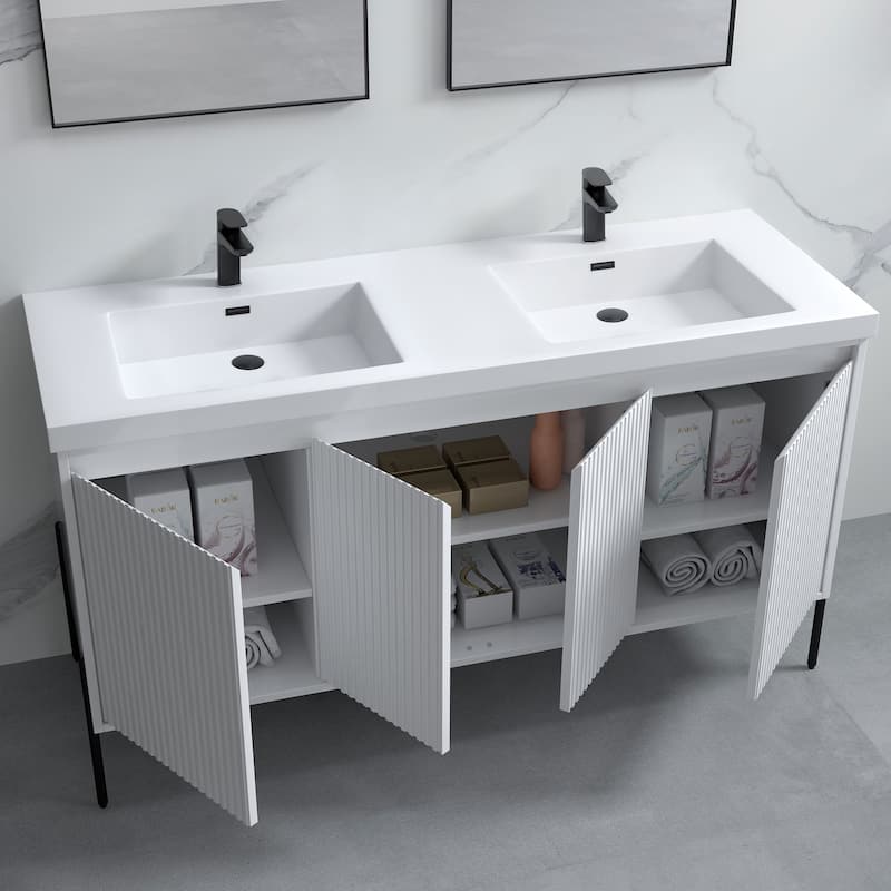 Ripple 60" Bathroom Vanity Kit (Assembly Required)