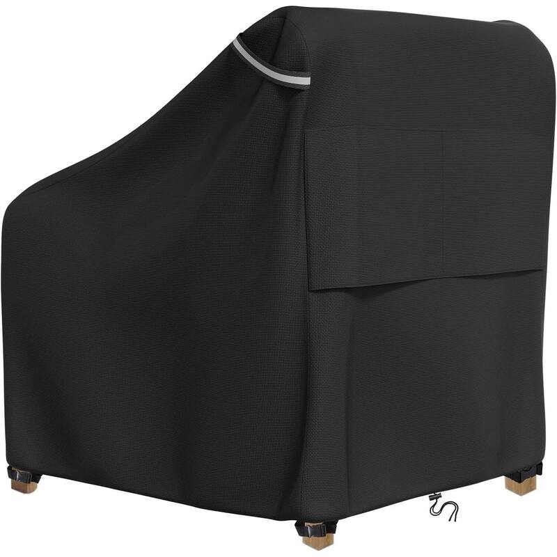Black Water-Resistant Chair Cover -Fit for Indoor/Outdoor Use - 32"Lx37"Wx36"H - Black - 32"Lx37"Wx36"H