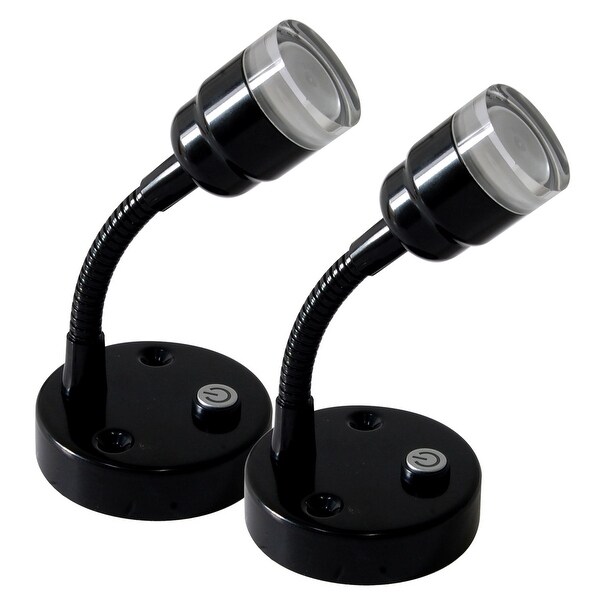 Shop LED 12Volt Black Flexible Wall Reading Light Bedside Book Lamp RV Caravan Indoor Lighting ...