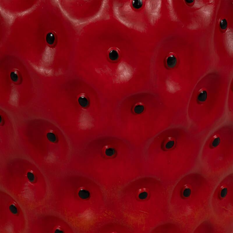 Resin Strawberry Garden Stool Outdoor Chair - Red, 17"