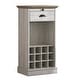 preview thumbnail 16 of 19, Wine Cabinet with Metal Glass Holder and Wood Lattice Rack - 22" in Width