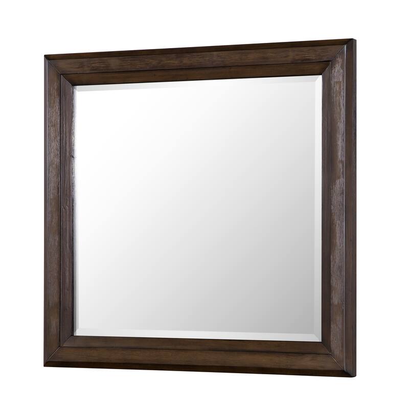 Marina Collection Cherry Brown Wood and Upholstered Bedroom Set