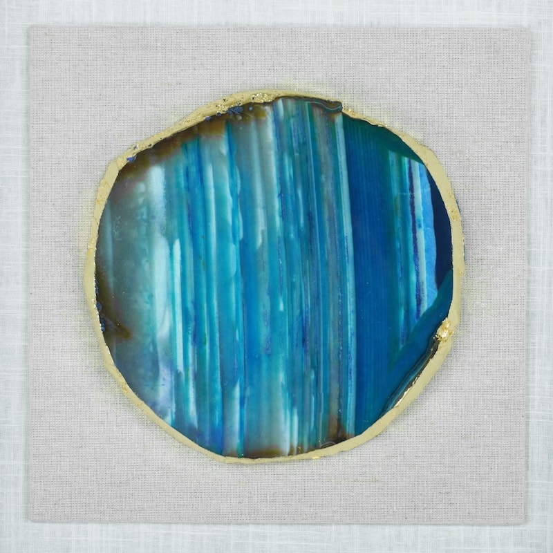 HUJI Agate Slice Shadow Box Wall Decor