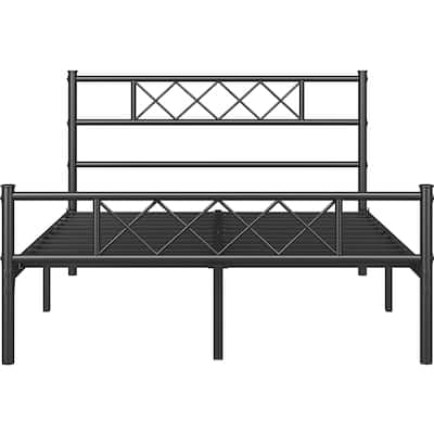 Yaheetech Metal Bed Frame Mattress Foundation with Headboard and Footboard