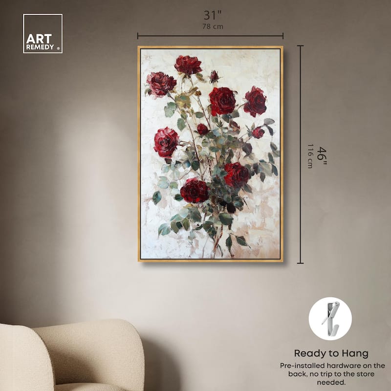 Velvet Vermilion I Canvas by Art Remedy