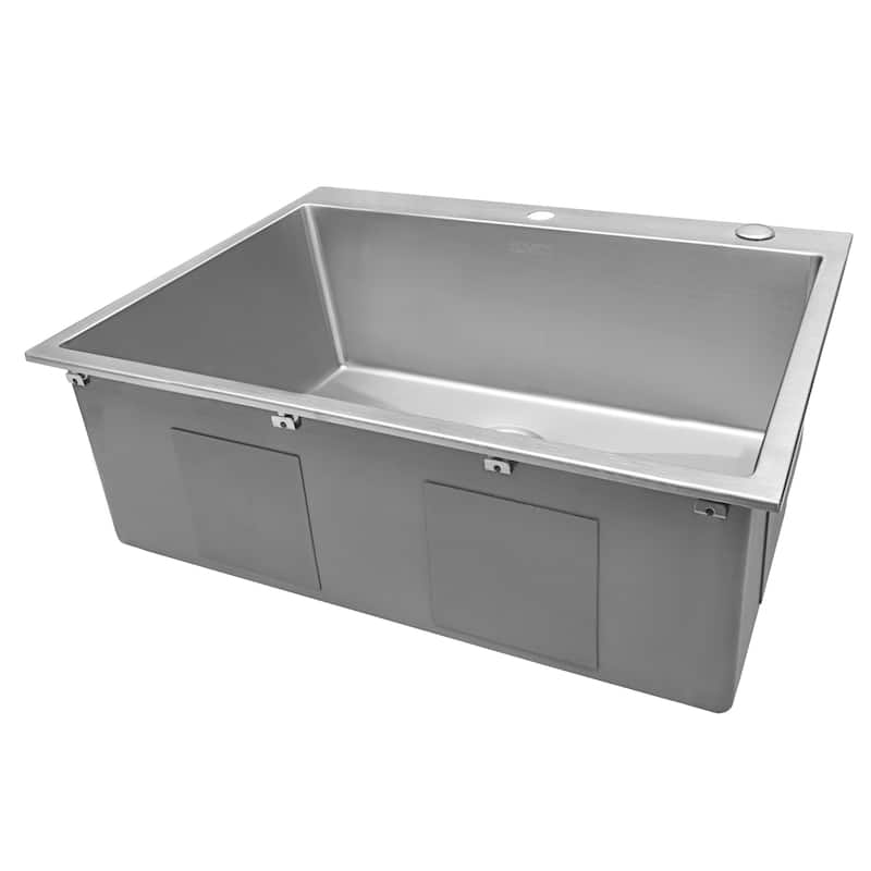 Ruvati 30 x 22 inch Drop-in Tight Radius Topmount 16 Gauge Stainless Steel Kitchen Sink Single Bowl - RVH8009 - 30" X 22"