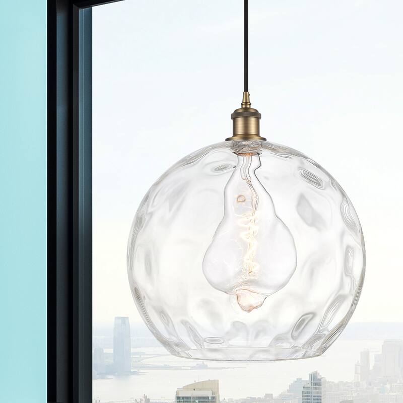 Innovations Lighting Ballston Athens Water Glass 1 Light 14" Cord Hung Pendant