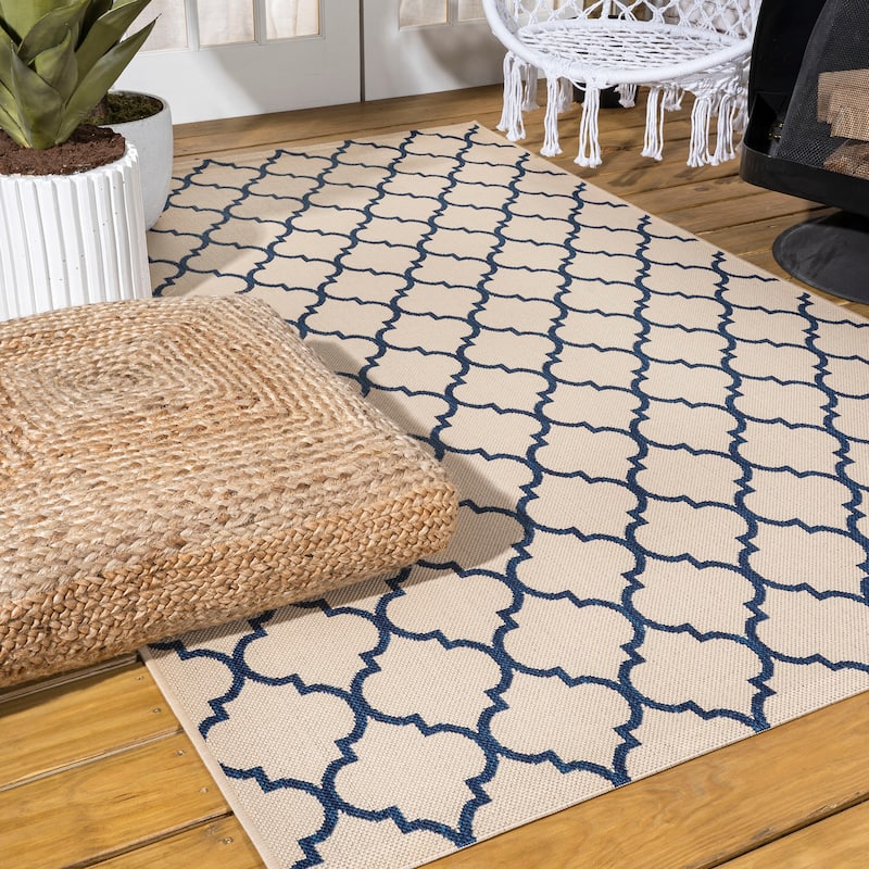 JONATHAN Y Isla Ogee Trellis Indoor/Outdoor Area Rug