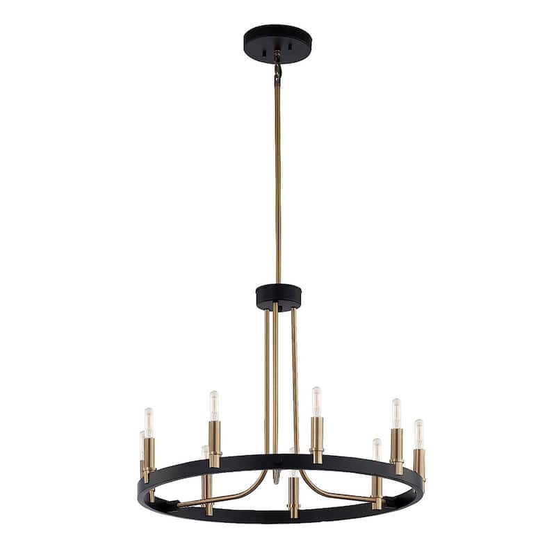 Justice Design Group Clayton 23" 1-Tier 9-Light Chandelier