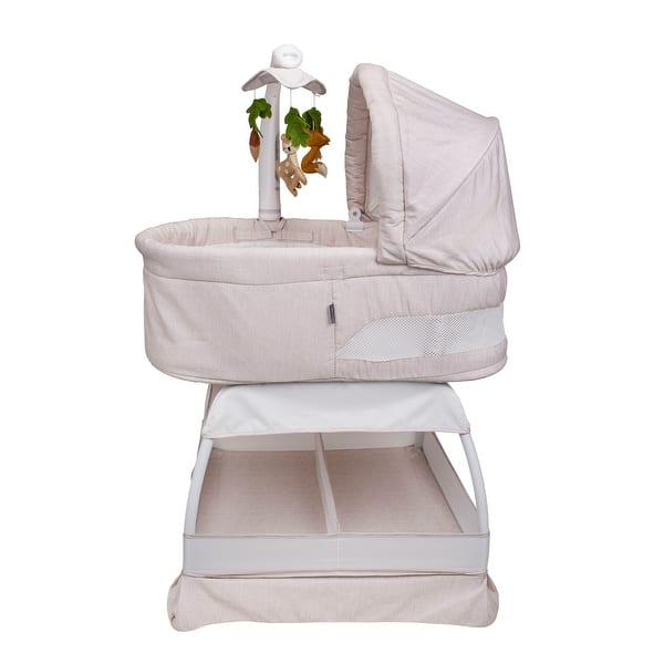 slide 2 of 6, TruBliss Sweetli Calm Bassinet with Cry Recognition - Pink Pink