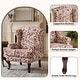 preview thumbnail 14 of 21, 31" W Modern Upholstered Linen Wing Back Accent Chair with Rolled Arm