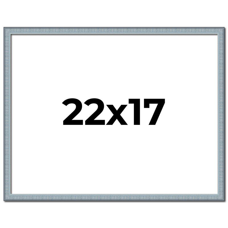 22x17 Frame Rustic Sky Blue Solid Wood Picture Frame | 0.75 Inch