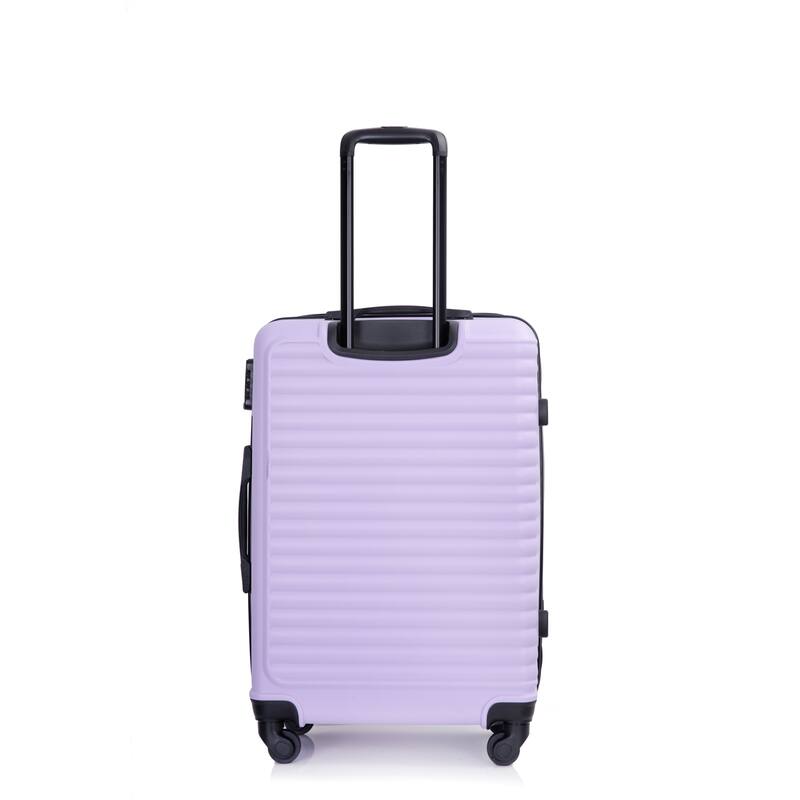 3 Piece ABS Hardside Luggage Sets Spinner Wheels Suitcase with Two Hooks and TSA Lock & Telescoping Handle