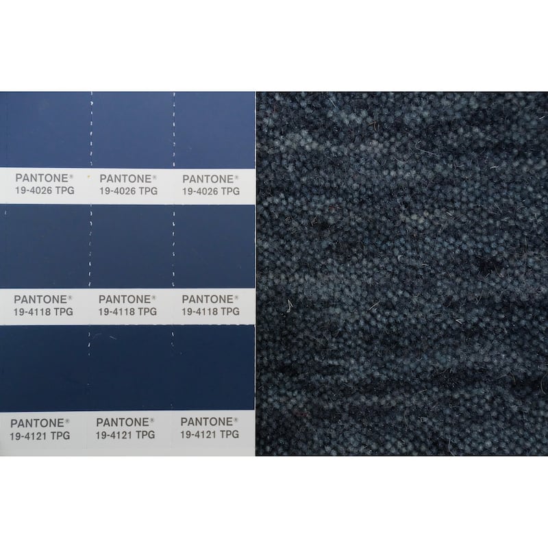 Hand Knotted Oriental 100% Wool Carpet Tribal Animal Pictorial Navy Blue & Blues Gabbeh Area Rug - 4' 11'' X 3' 0''