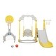 preview thumbnail 3 of 15, 5 in 1 Slide and Swing Playing Set with 2 Basketball Hoops, Football