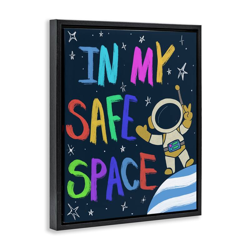 Stupell Comforting In My Safe Space Framed Floater Canvas Wall Art Design By Chen Alyesh