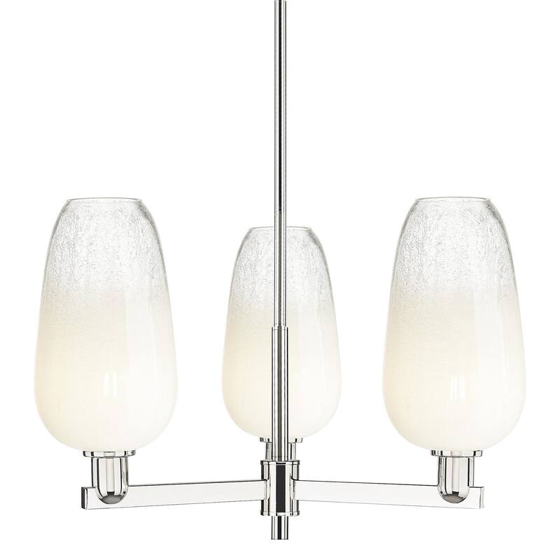 Innovations Lighting 716-3CR-17-18 Brookhaven Flute Chandelier - Polished Nickel / Opal