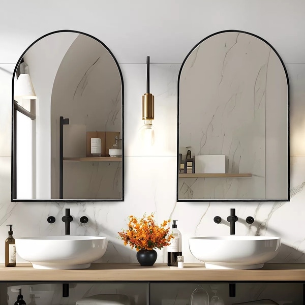 Bathroom Arch Aluminum Wall Mirror Vanity Mirrors - On Sale - Bed