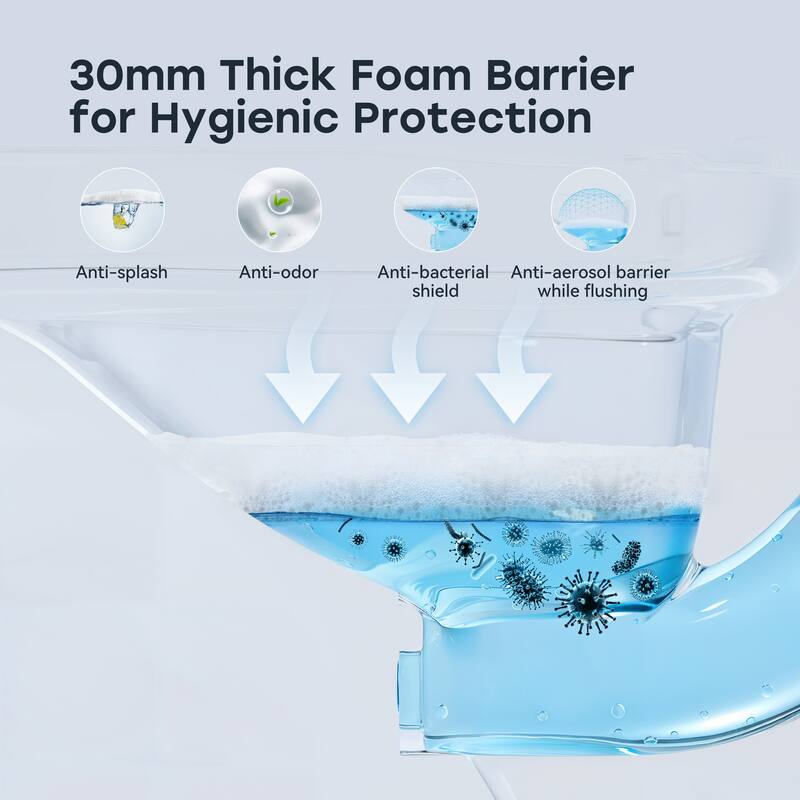 HOROW ADA Height Elongated Smart Bidet Toilet in White with Water Tank Pump Auto Open Close Deodorization and 1000g Flush - N/A