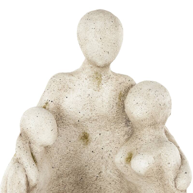 Polystone Family Sitting Indoor Outdoor Planter - Cream - Roche River Decor
