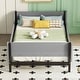 preview thumbnail 3 of 35, Twin Bed with Headboard, Footboard,Built-in Bed-end Book Storage Rack